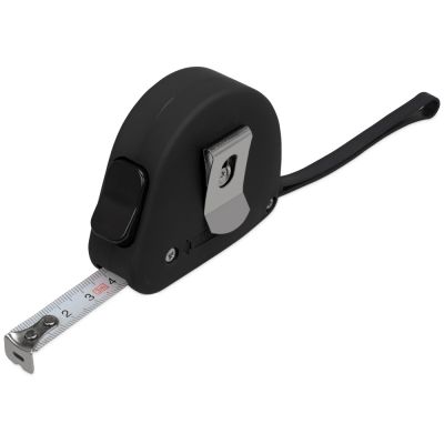 Рулетка 3м Meter, софт-тач, черный-1