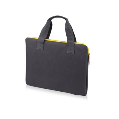 Конференц сумка Session, серый/желтый-1