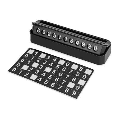 Табличка Tempark с номером телефона для временной парковки, черный-1