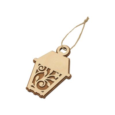 Подвеска деревянная Новогодний фонарик-0