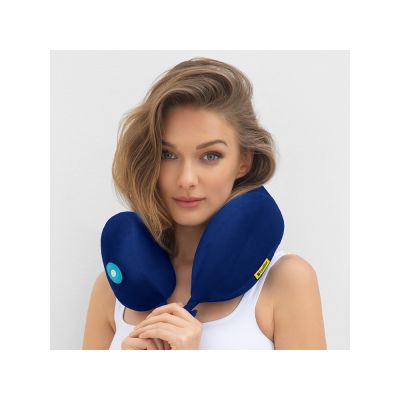 Подушка для путешествий со встроенным массажером Massage Tranquility Pillow, синий-6