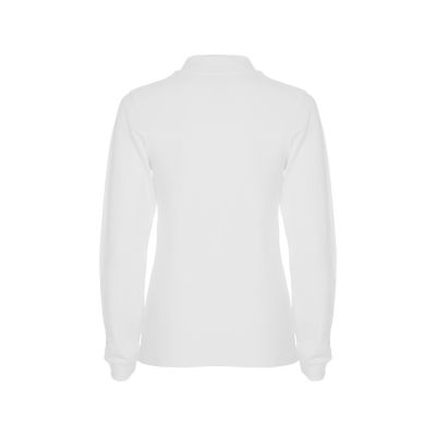 Рубашка поло Estrella женская с длинным рукавом, белый-1