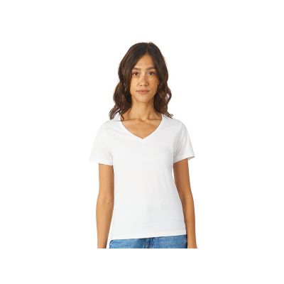 Футболка Heavy Super Club 2.0 женская с V-образным вырезом, белый-0