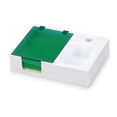 Подставка под ручку и скрепки Потакет, белый/зеленый-0