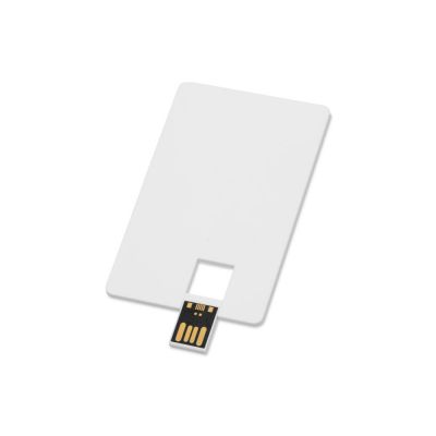 Флеш-карта USB 2.0 16 Gb в виде пластиковой карты Card, белый-1