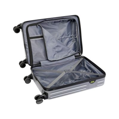 Чемодан на колесах Rover из материалов, переработанных согласно стандарту GRS, 40 л - Серебряный-3