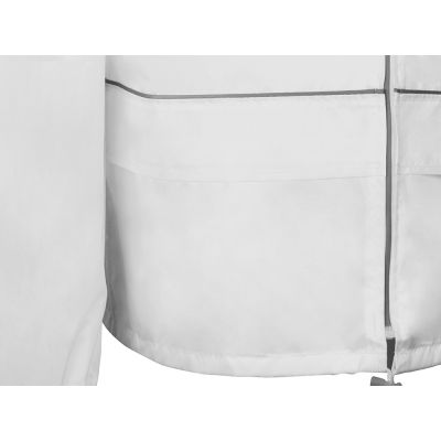 Короткий дождевик Tornado со светоотражающими элементами, белый-5