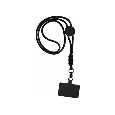 Ремешок на шею для телефона Нэко, черный-0