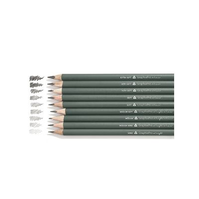 Набор чернографитовых карандашей  Sketch & Art ,12 шт. 2h-9b, металлическая коробка с ложементом-5