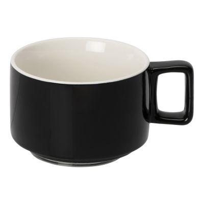 Набор чашка с бамбуковым блюдцем Sheffield, черный-1