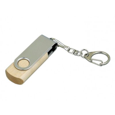 Флешка промо поворотный механизм, 8 Гб, натуральный-0