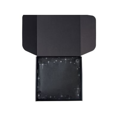 Подарочный набор с варежками, шарфом и термосом, черный-2