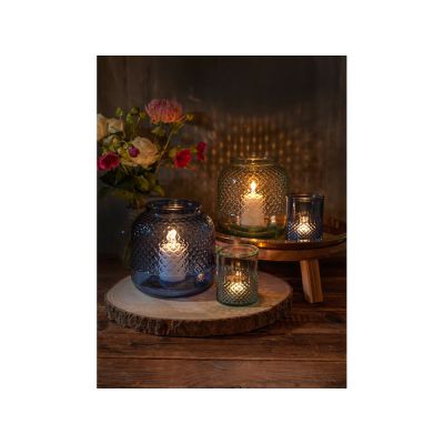 Подставка для чайной свечи из переработанного стекла Estrel, прозрачный-4