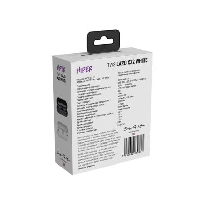 Наушники HIPER TWS Lazo X32 White (HTW-LX32) Bluetooth 5.1 гарнитура, Белый-5