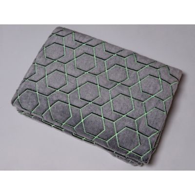 Светящийся в темноте плед Lattice черный-3