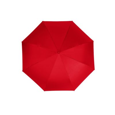 Зонт-трость наоборот Inversa, полуавтомат, красный/серый-3