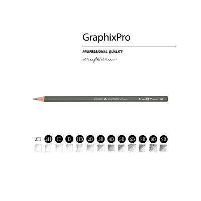 Набор чернографитовых карандашей  Sketch & Art ,12 шт. 2h-9b, металлическая коробка с ложементом-2