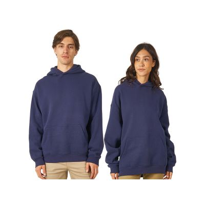 Толстовка с капюшоном оверсайз Berlin унисекс, темно-синий-0