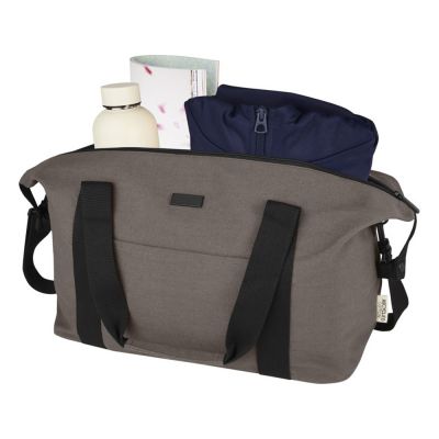 Спортивная сумка Joey из брезента, переработанного по стандарту GRS, объемом 25 л, серый-3