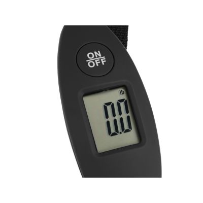 Багажные весы с покрытием soft touch Gravity, черный-2