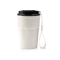 Термокружка KEURY из нержавеющей стали с двойными стенками и ручкой с керамической слоем, белый