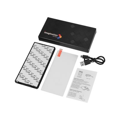 Портативное зарядное устройство Render с полноцветной, 5000 mAh, черный-2