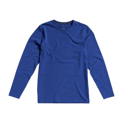 Ponoka мужская футболка из органического хлопка, длинный рукав, синий-7