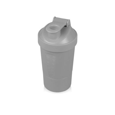 Шейкер для спортивного питания Level Up, серый-0