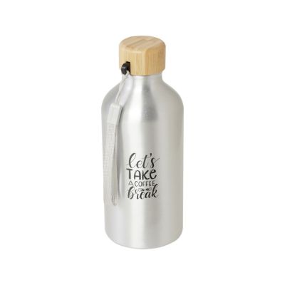 Бутылка для воды Malpeza из переработанного алюминия, 500 мл - Серебряный-5