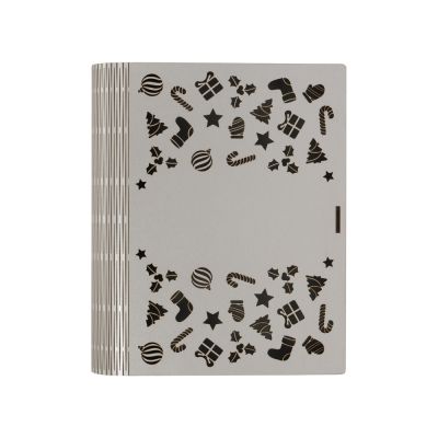 Деревянная коробка с резной крышкой Книга, L-2