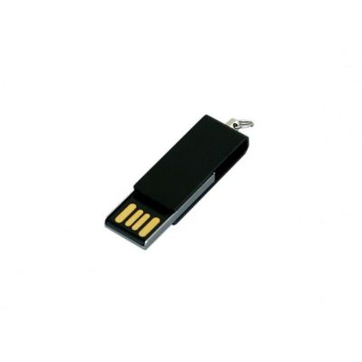 Флешка с мини чипом, минимальный размер, цветной  корпус, 8 Гб, черный-1