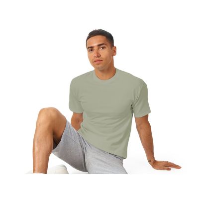 Футболка из френч терри Warsaw унисекс 220гр, оливковый-3