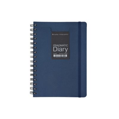 Ежедневник недатированный на гребне А5 Pragmatic, темно-синий-7