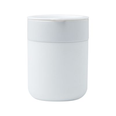 Java керамическая кружка емкостью 330 мл с силиконовой оберткой и пластиковой крышкой - Белый-1