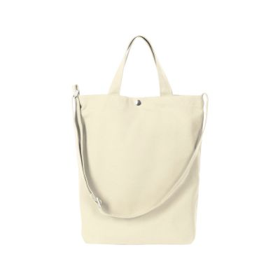 Сумка Helfer из хлопка на кнопке с регулирующейся лямкой, натуральный-2