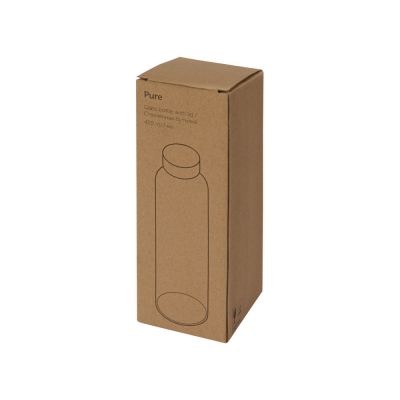 Бутылка для воды Pure c чехлом, 420 мл, серый-4