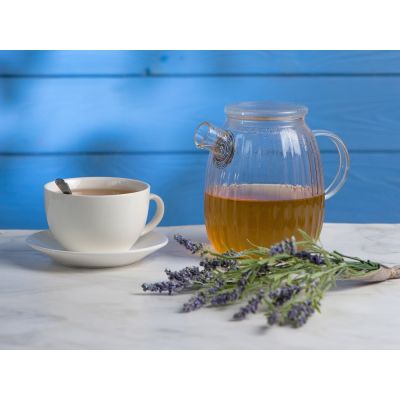 Стеклянный заварочный чайник с гранями Prism-8