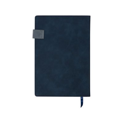 Бизнес блокнот А5 Freya с клапаном и карманом для визиток, твердая обложка, 128 листов, синий и темно-2