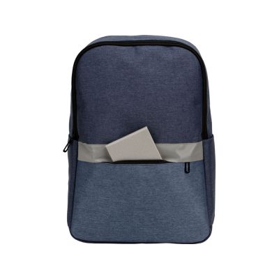 Рюкзак Merit со светоотражающей полосой и отделением для ноутбука 15.6'', синий/светло-синий-6