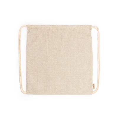 Рюкзак-мешок BRESCIA из переработанного хлопка, бежевый-1