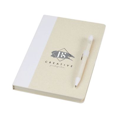 Блокнот размером A5 и шариковая ручка Dairy Dream, белый-4