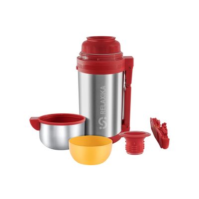 Термос универсальный (для еды и напитков) Relaxika 201, 1200 мл, стальной-8