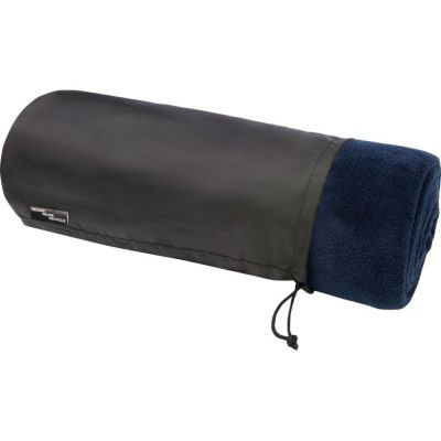 Плед Lily из синтетического трикотажного полотна из вторичного ПЭТ, темно-синий-0