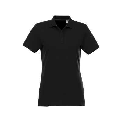 Женское поло Helios с коротким рукавом, черный-1