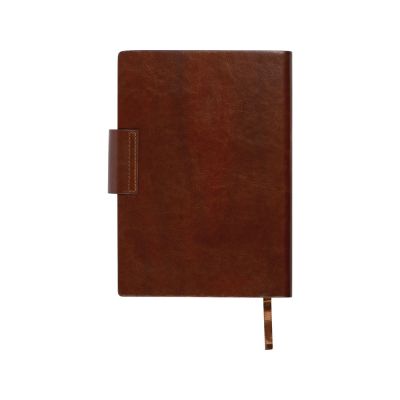 Бизнес блокнот А5 Monoi с клапаном, твердая обложка, 128 листов, коричневый-2