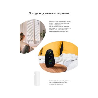 Метеостанция Rombica StoneCast 1 WTS, черный-4