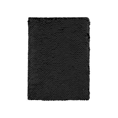 Блокнот с пайетками Fashion, черный-3