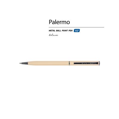 Ручка шариковая автоматическая BrunoVisconti® PALERMO цвет корпуса пудровый, soft-touch, 0.7 мм-1