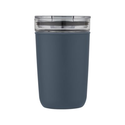 Bello, стеклянная кружка объемом 420 мл с внешней стенкой из переработанного пластика, синий-1