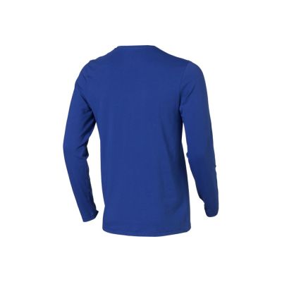 Ponoka мужская футболка из органического хлопка, длинный рукав, синий-1